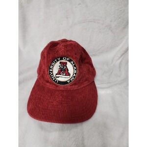 Vintage Alabama Crimson Tide Hat Snapback Cap Roll Tide 90s Red Corduroy America